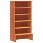 Voir la diapositive 2 : VIDAXL Armoire à chaussures cire marron 52x30x104 cm bois pin massif