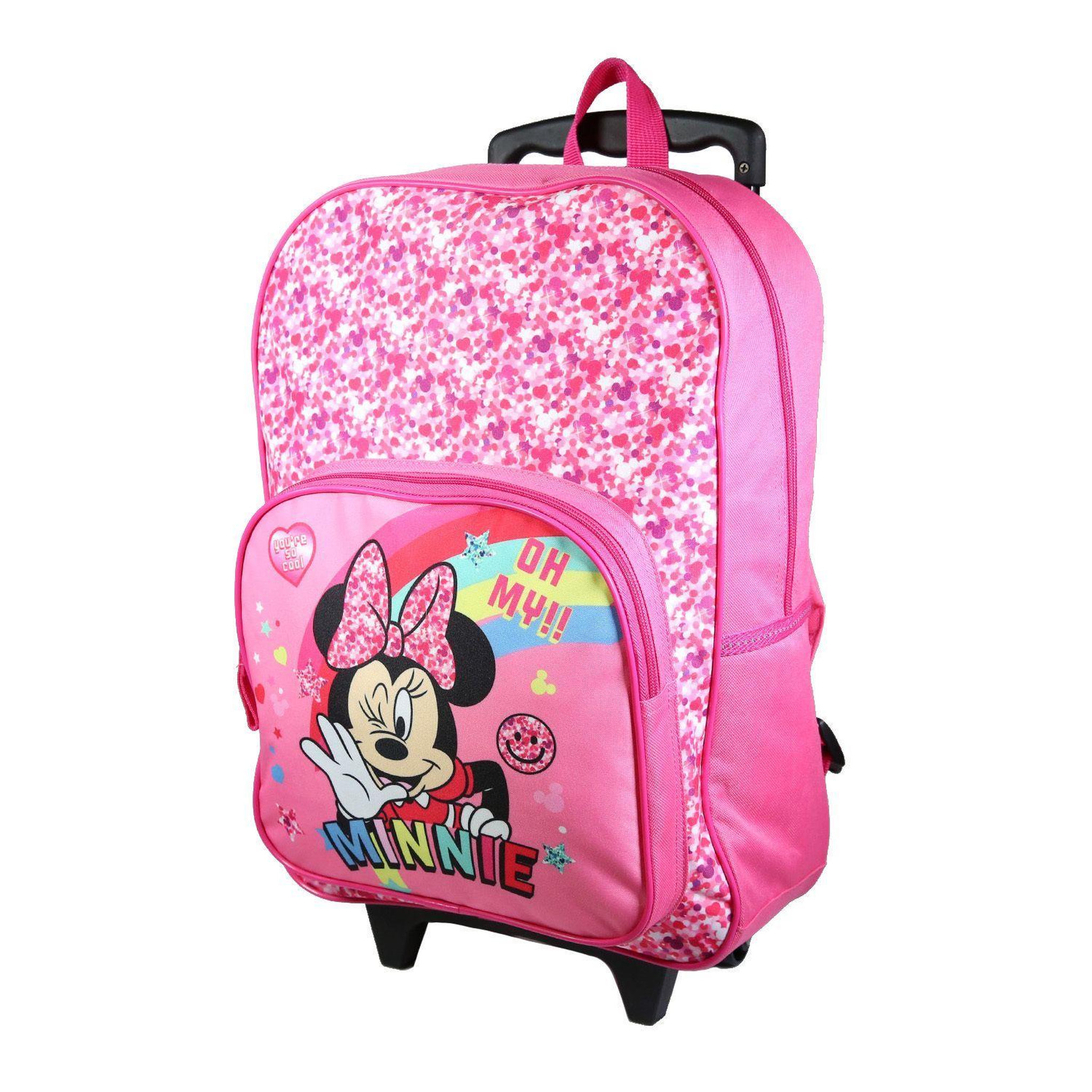 Voir la diapositive 2 : Bagtrotter BAGTROTTER Sac à dos à roulettes Minnie So Cool Rose