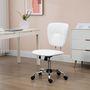Voir la diapositive 4 : VINSETTO Chaise de bureau visiteur design - hauteur réglable, fonction bascule verrouillable - acier chromé synthétique blanc