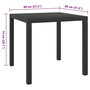 Voir la diapositive 6 : VIDAXL Table de jardin Noir 80 x 80 x 74 cm Aluminium et WPC