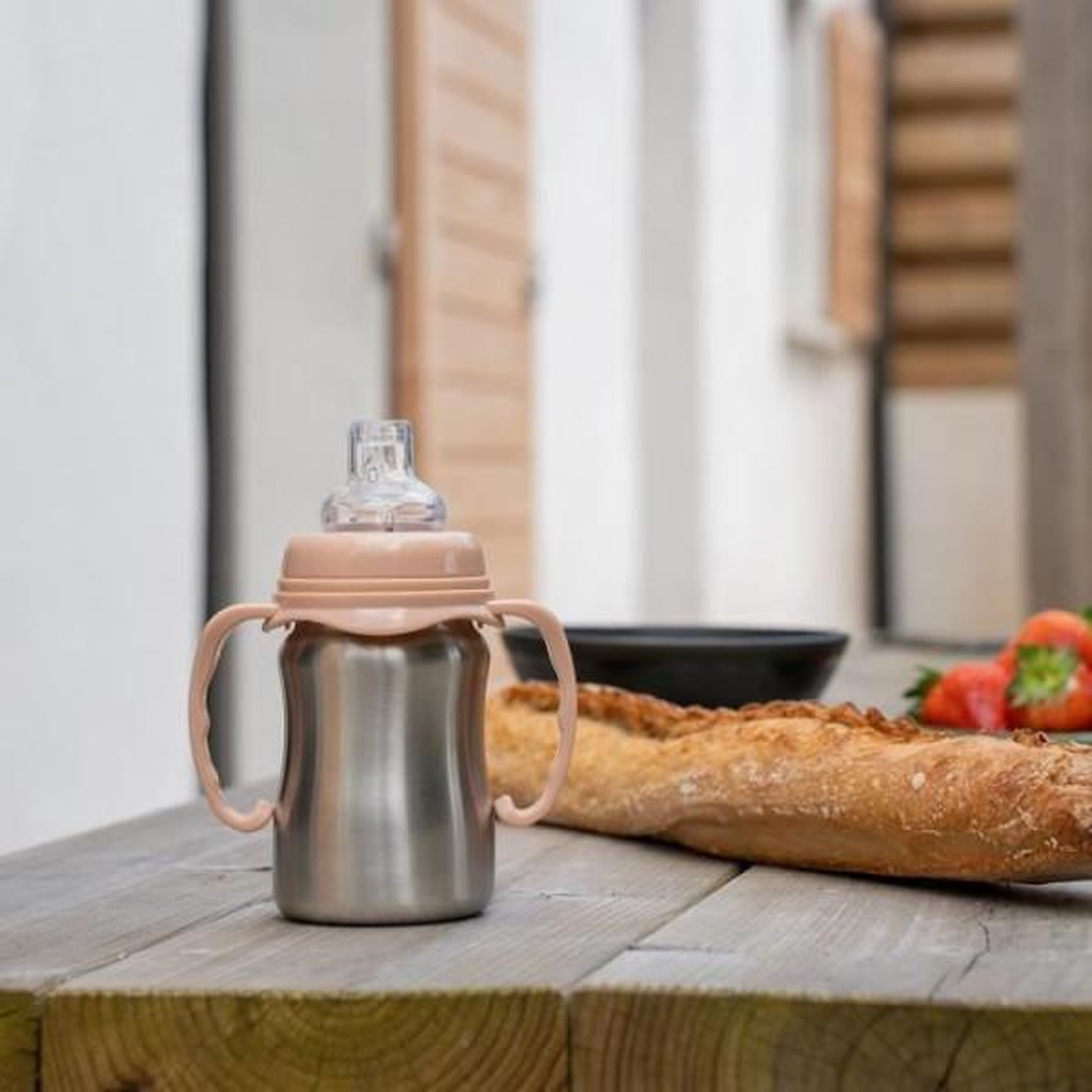 Voir la diapositive 4 : THERMOBABY Tasse d'apprentissage - THERMOBABY - Inox - 180 ml - Peche - Ergonomique et anti-fuites