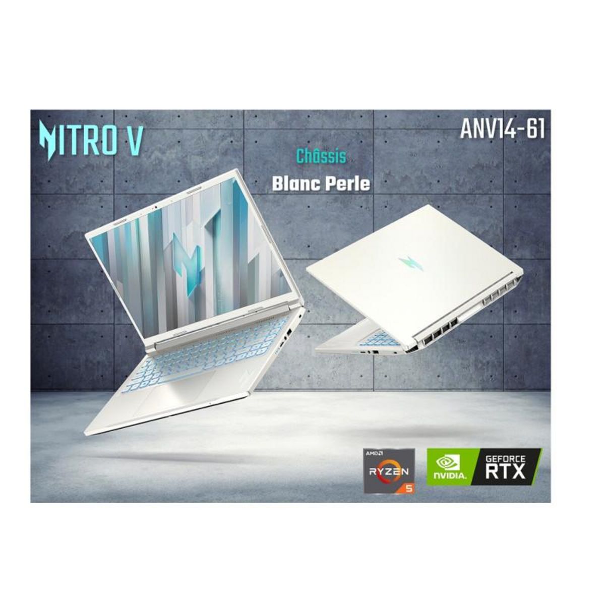 ACER PC portable Acer Gaming Nitro V 14 ANV14 61 R7NL14 WUXGA 14 120Hz AMD Ryzen 5 8645HS RAM 16 Go DDR5 512 GO SSD GeForce RTX 405