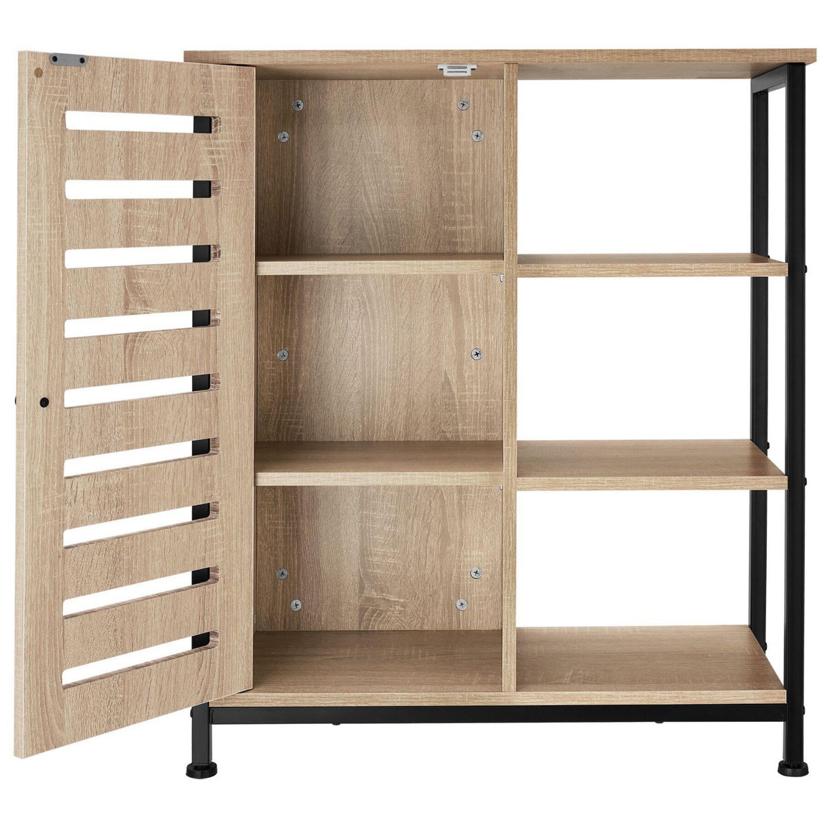 tectake Buffet style industriel Bois clair industriel, Chêne Sonoma