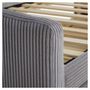 Voir la diapositive 3 : HomeStyle4U Canapé lit Côtelé gris 2 Places 90x200