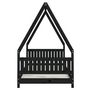 Voir la diapositive 5 : VIDAXL Cadre de lit pour enfants noir 90x200 cm bois de pin massif
