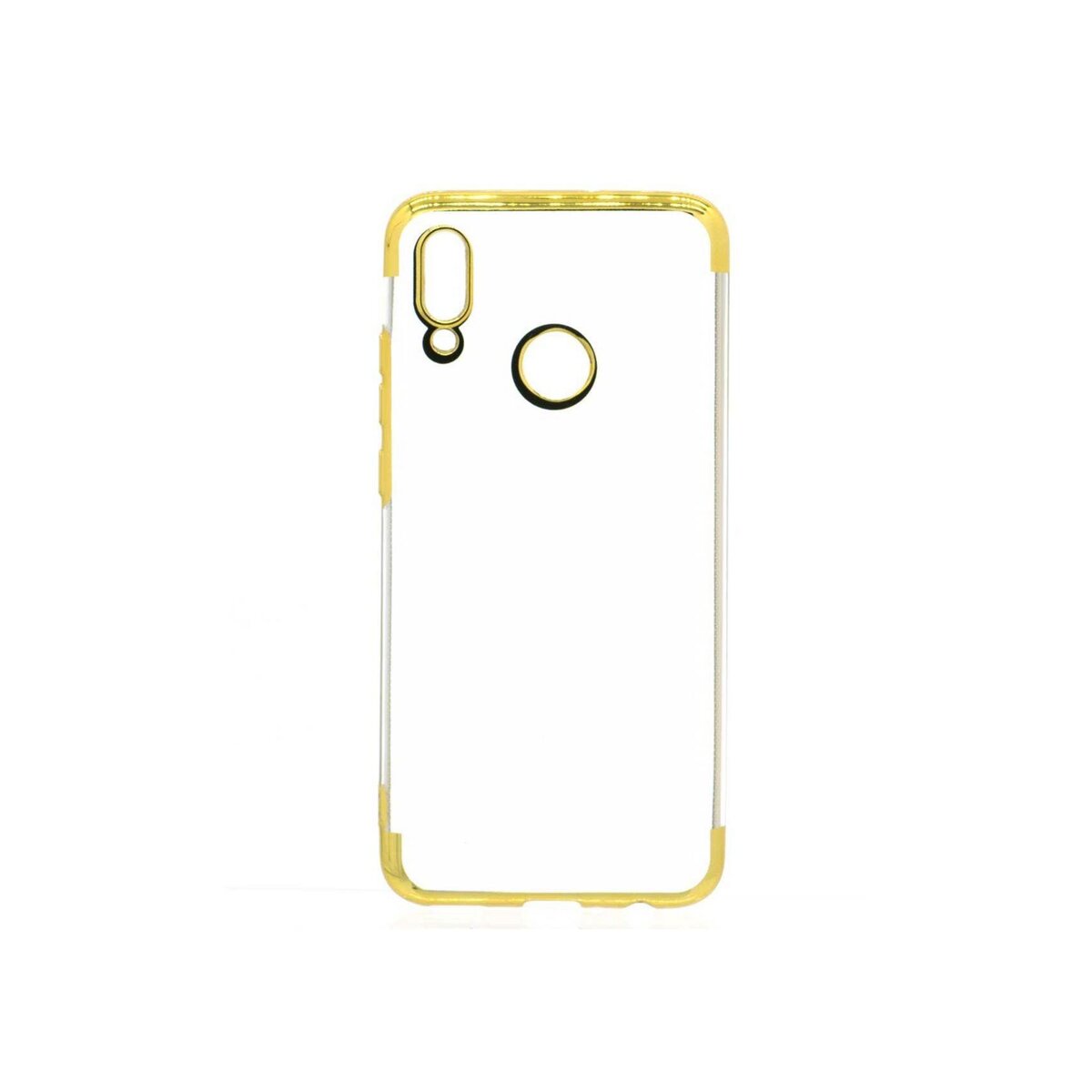 amahousse Coque souple Huawei P smart 2019 avec bords dorés et dos transparent