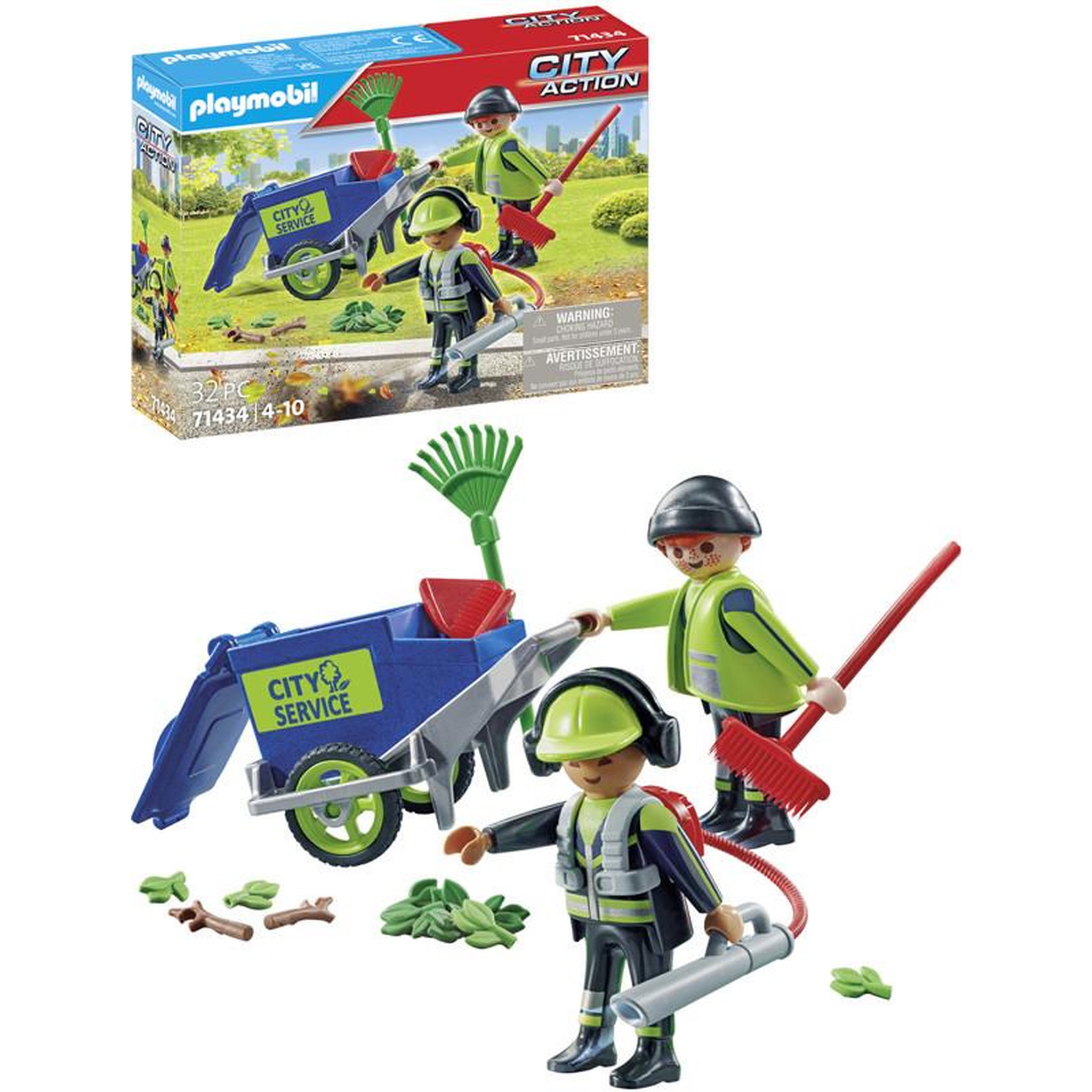 Voir la diapositive 2 : PLAYMOBIL AGENTS ENTRET VOIRIE +EQUIPMT PLAYMOBIL PLL71434