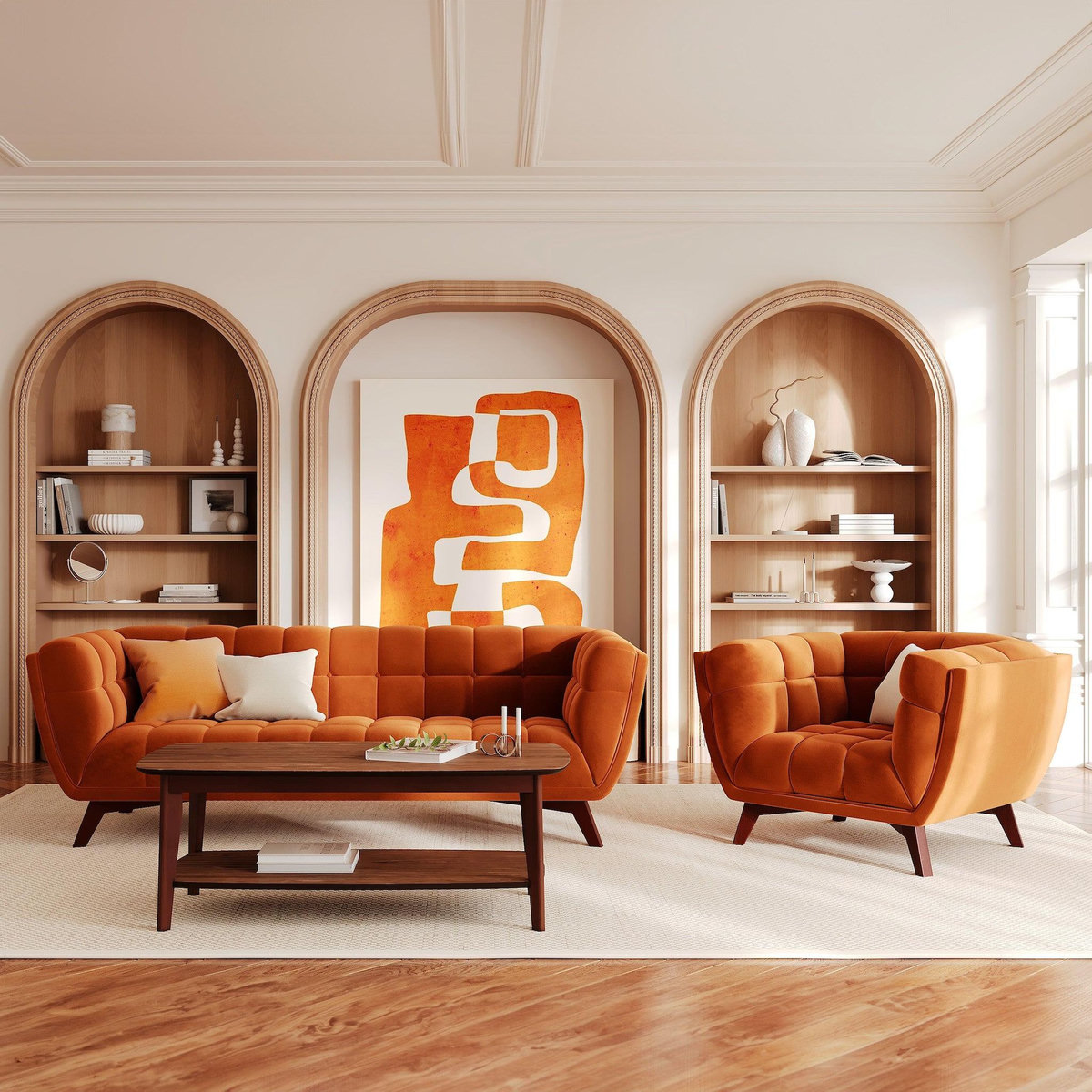 Rendez vous déco Table basse rectangulaire en bois clair - Sadi