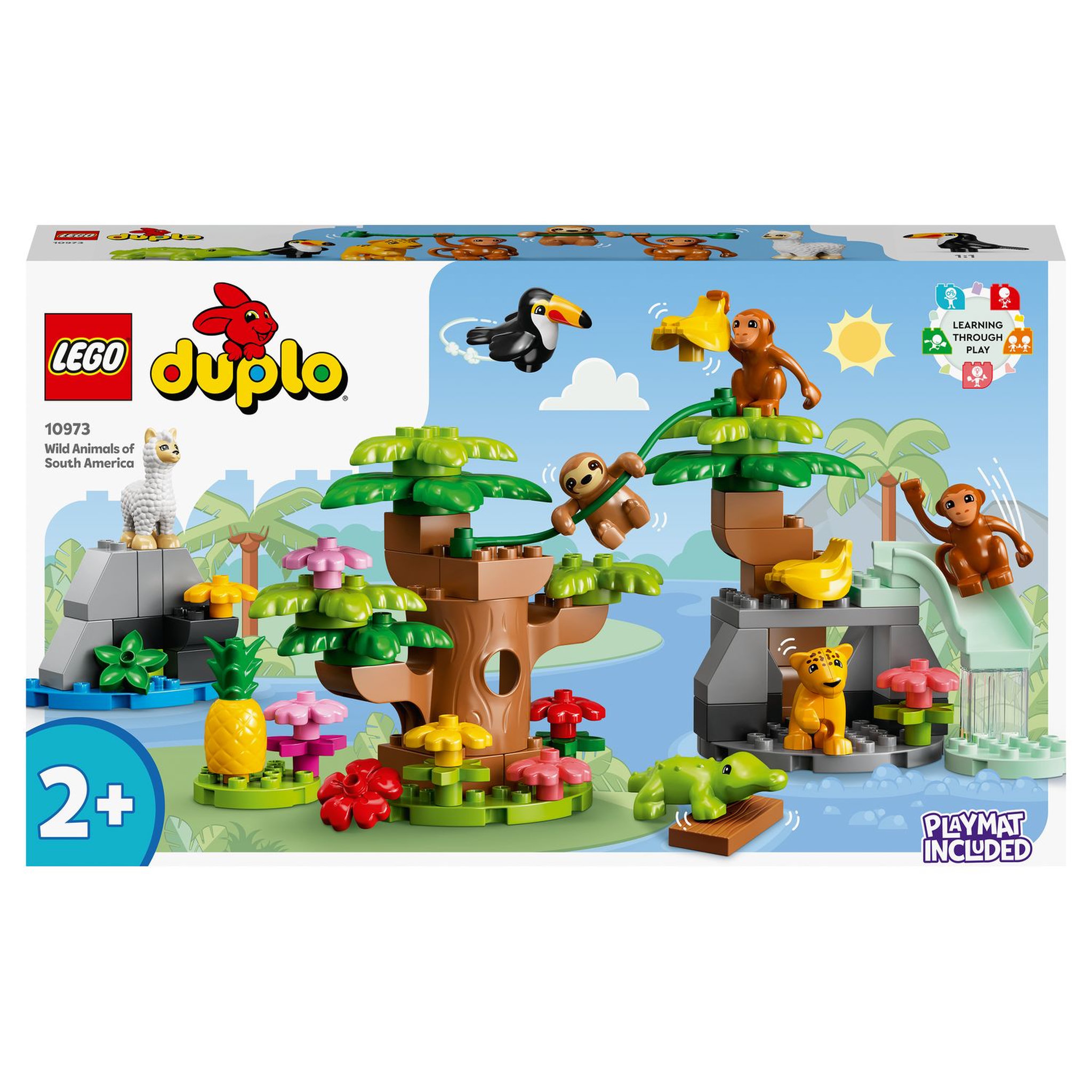LEGO Duplo 10973 Les animaux sauvages d'Amérique du Sud, Jouet Enfant 2 Ans, avec Crocodile