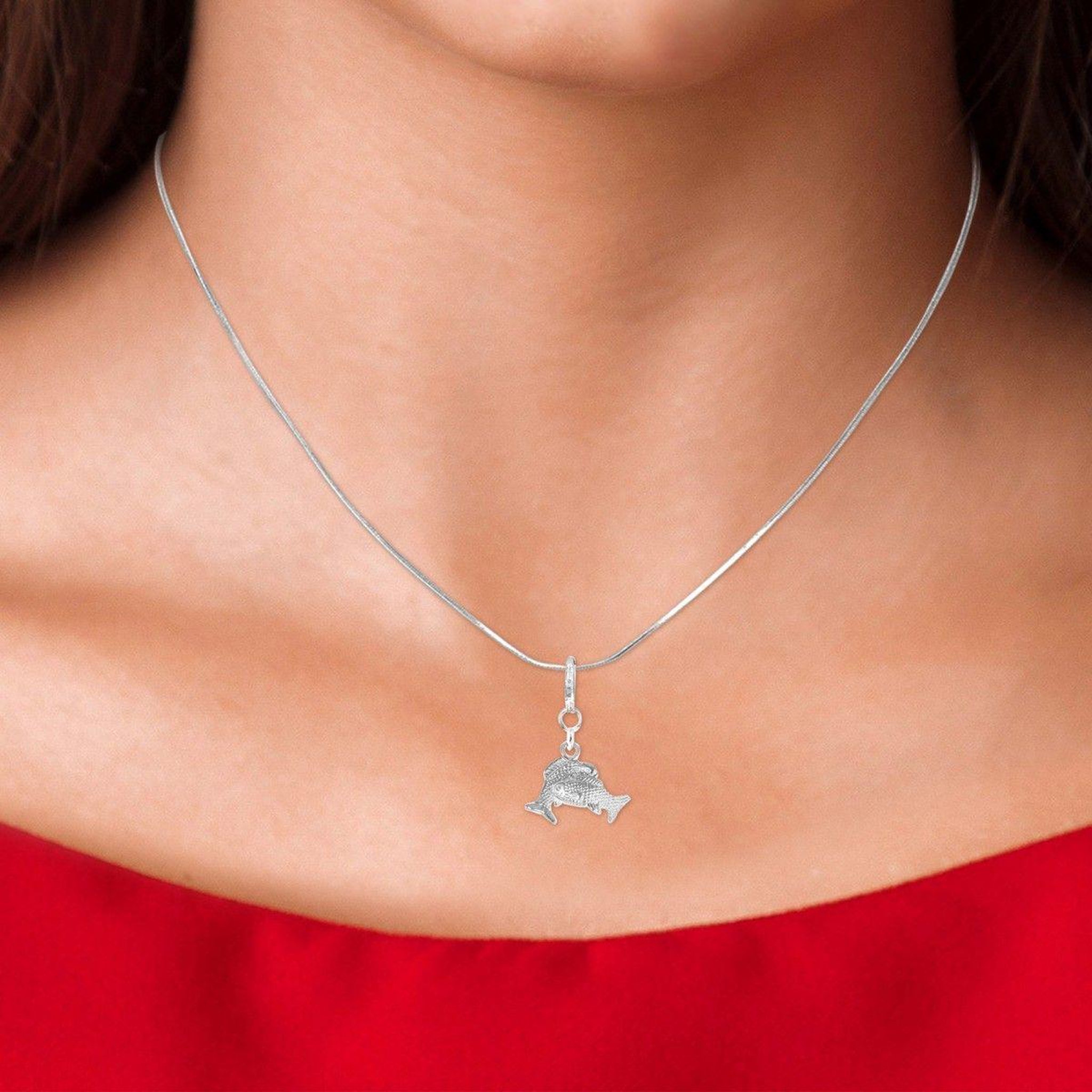 Voir la diapositive 2 : SC CRYSTAL Collier poisson signe du zodiaque SC Crystal