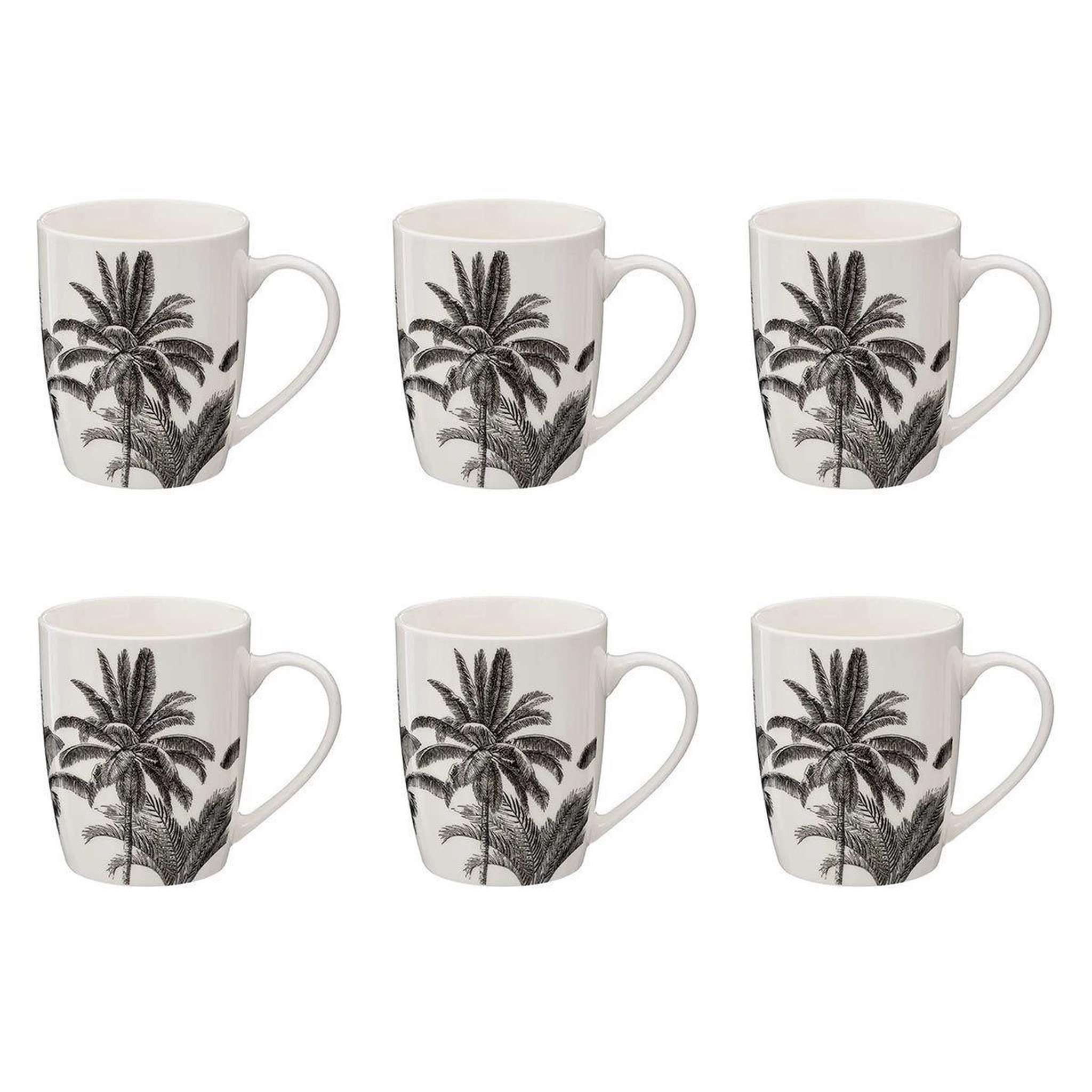 Voir la diapositive 1 : SECRET DE GOURMET Lot de 6 mugs en porcelaine  bota  36cl beige