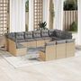 Voir la diapositive 1 : VIDAXL Salon de jardin avec coussins 13 pcs beige resine tressee