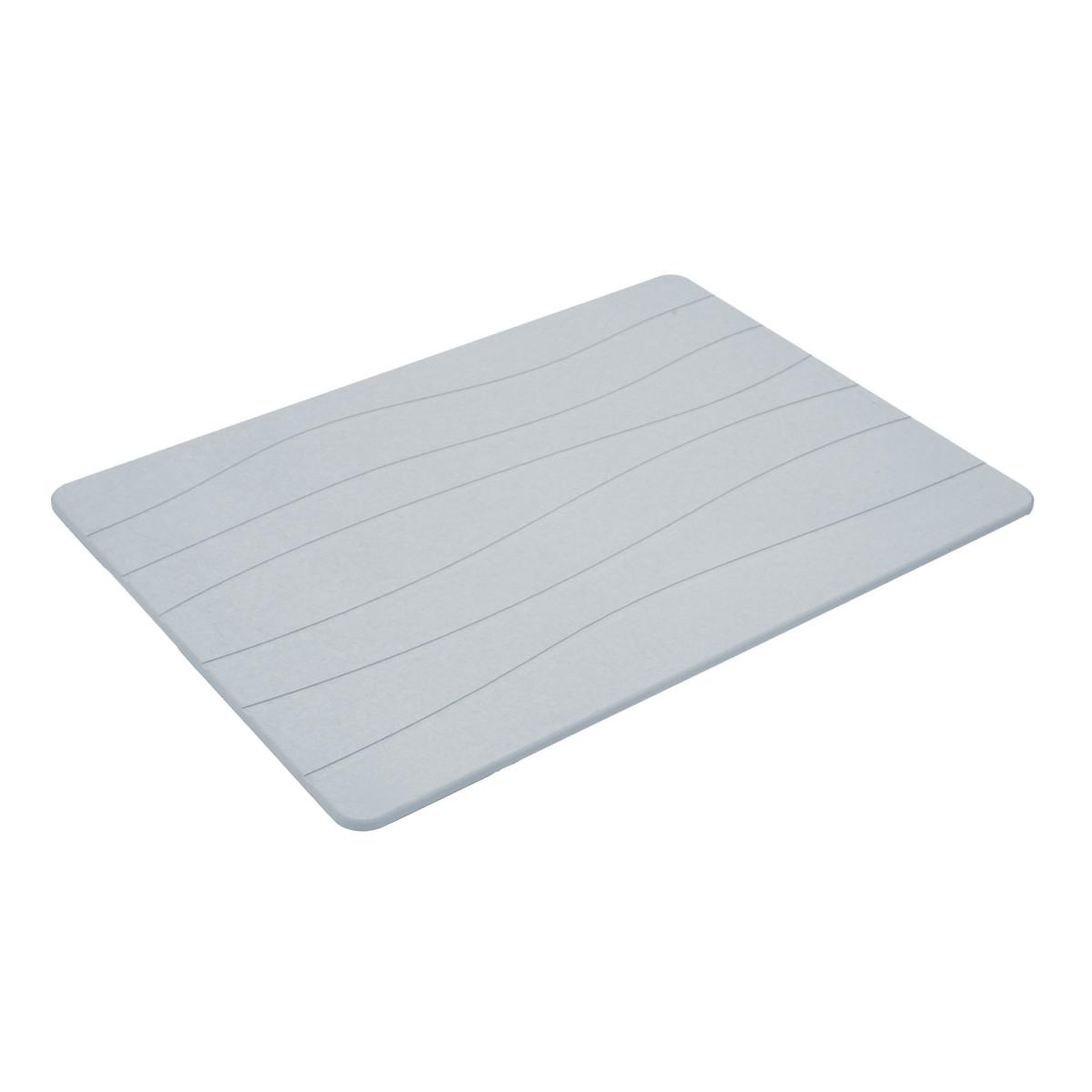Voir la diapositive 2 : Douceur d'Intérieur Tapis de bain en diatomite  ondelina  50x70cm gris