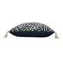 Voir la diapositive 2 : Paris Prix Coussin Déco Pompons  Lior  45x45cm Noir