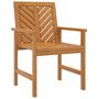 Voir la diapositive 3 : VIDAXL Chaises a manger de jardin lot de 4 bois massif d'acacia