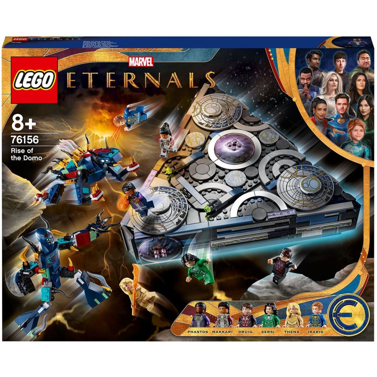 LEGO Marvel 76156 Ensemble L&rsquo;ascension du Domo, Kit de Construction Vaisseau Spatial