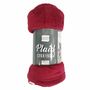 Voir la diapositive 3 : Paris Prix Plaid Uni en Flanelle  Flanou  125x150cm Carmin