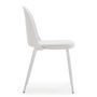 Voir la diapositive 3 : VS VENTA-STOCK Lot de 4 chaises Kana blanches, pieds en métal et assise rembourrée