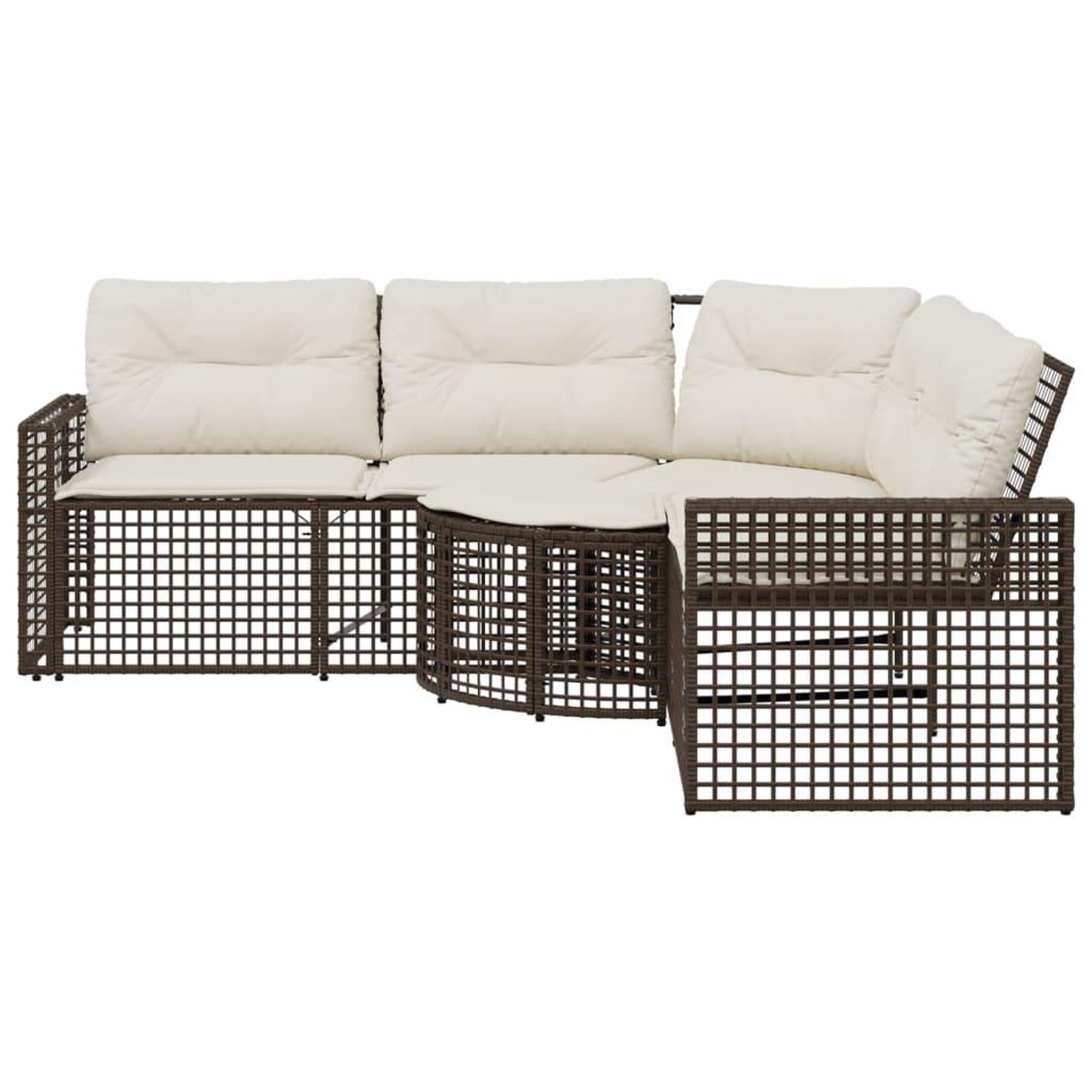 Voir la diapositive 3 : VIDAXL Canape de jardin et coussins et repose-pied en forme de L rotin
