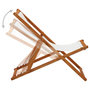 Voir la diapositive 3 : VIDAXL Chaise pliable de plage bois d'eucalyptus et tissu blanc creme