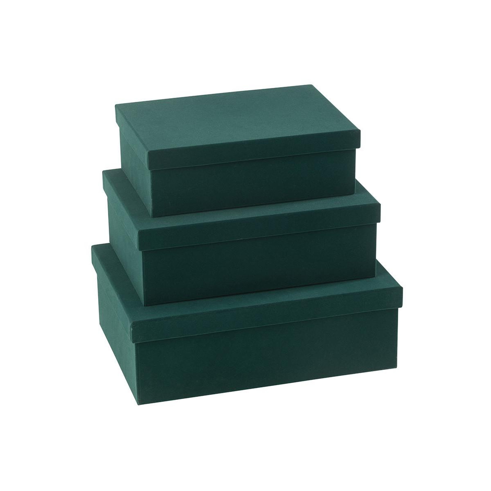 Voir la diapositive 2 : J-LINE Lot de 3 boîtes de rangement  vaughn  36cm vert