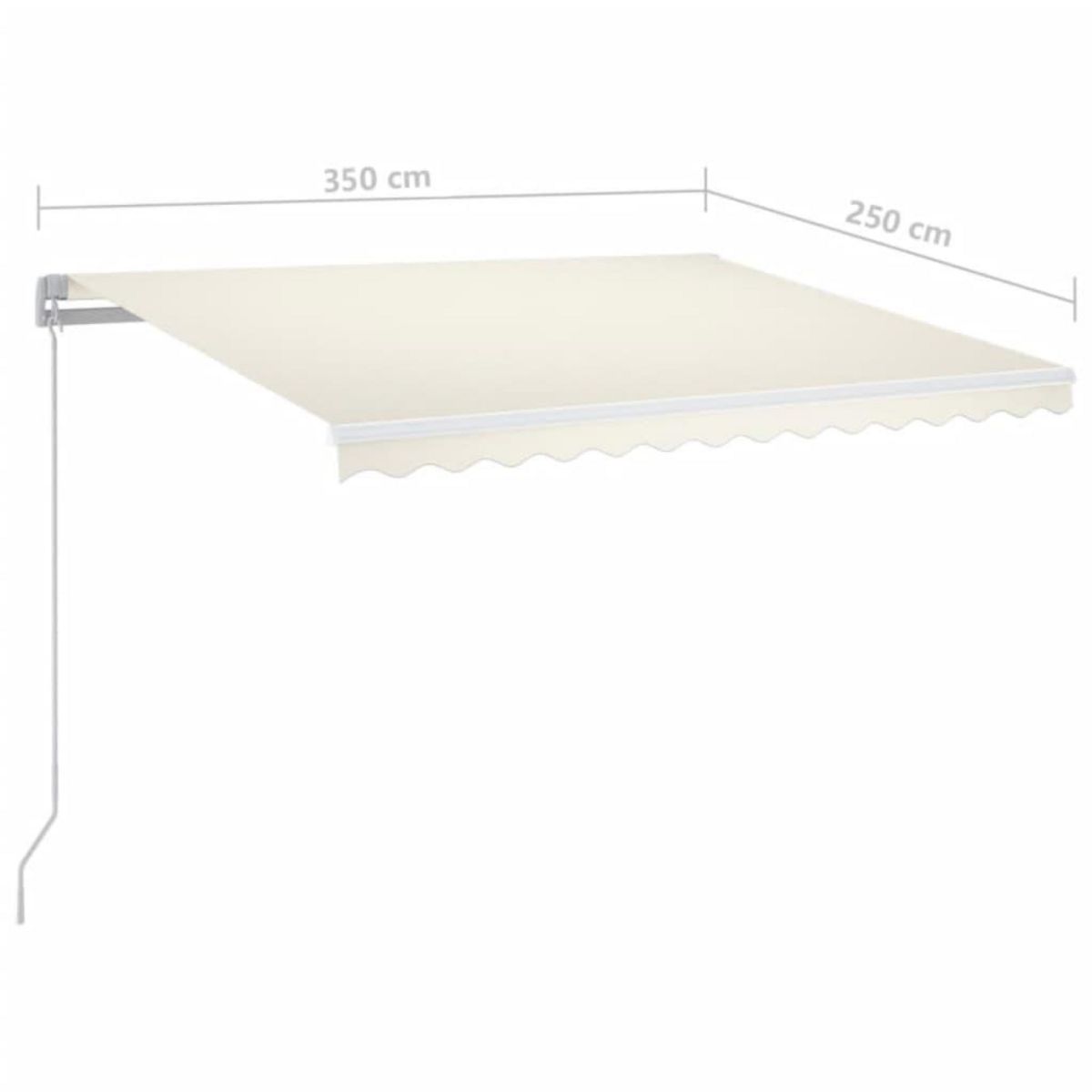 VIDAXL Auvent manuel retractable 350x250 cm Creme