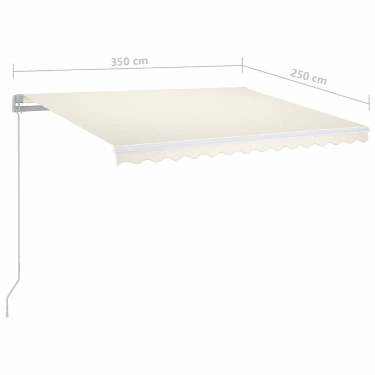 VIDAXL Auvent manuel retractable 350x250 cm Creme