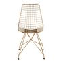 Voir la diapositive 2 : Paris Prix Chaise Design en Métal  Charlotte  84cm Or
