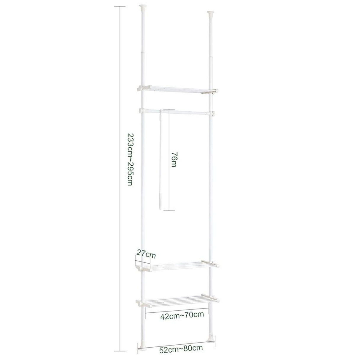 SOBUY SoBuy - Portemanteau Sur Pied à deux étagères - Industriel - KLS07
