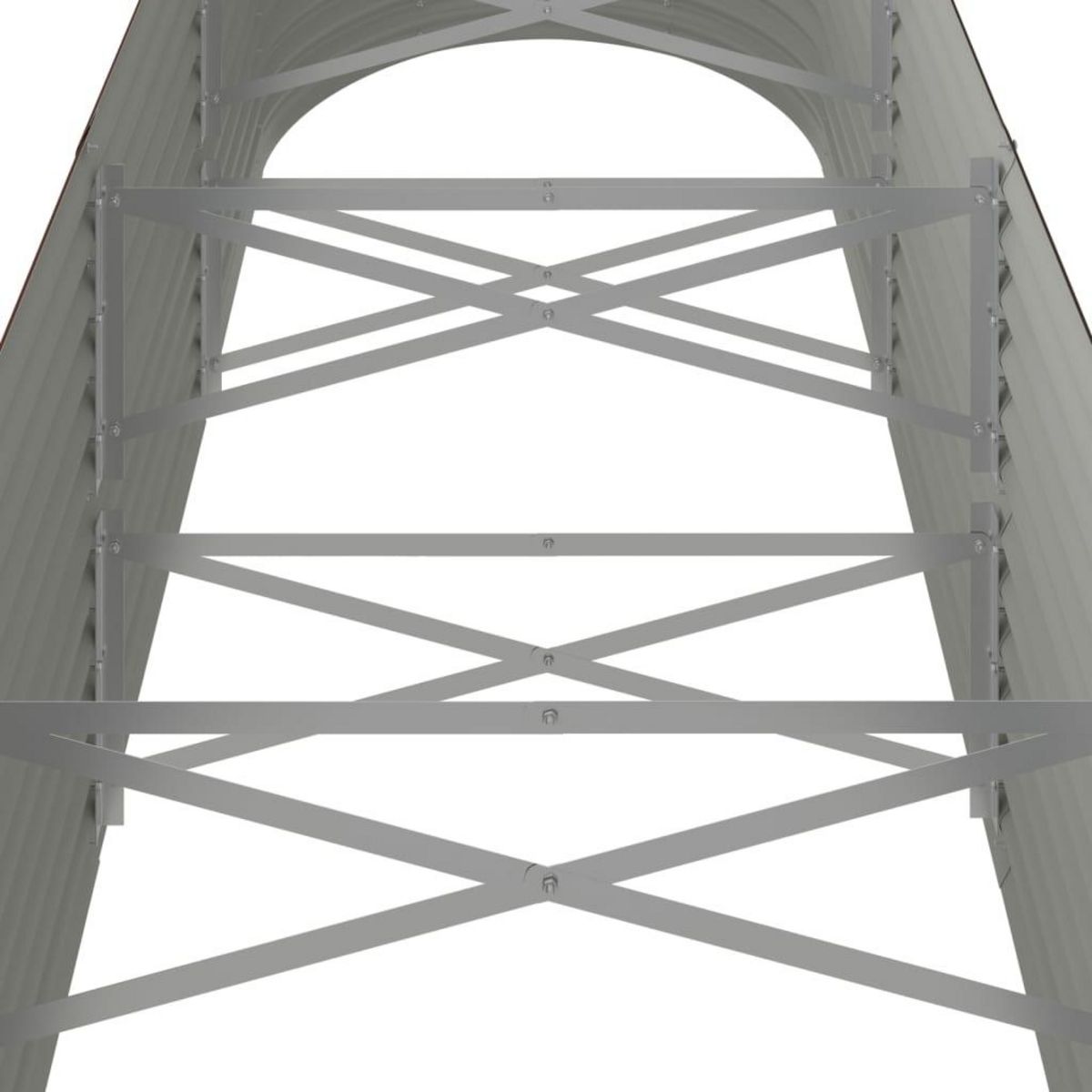 VIDAXL Lit sureleve de jardin Acier enduit de poudre marron