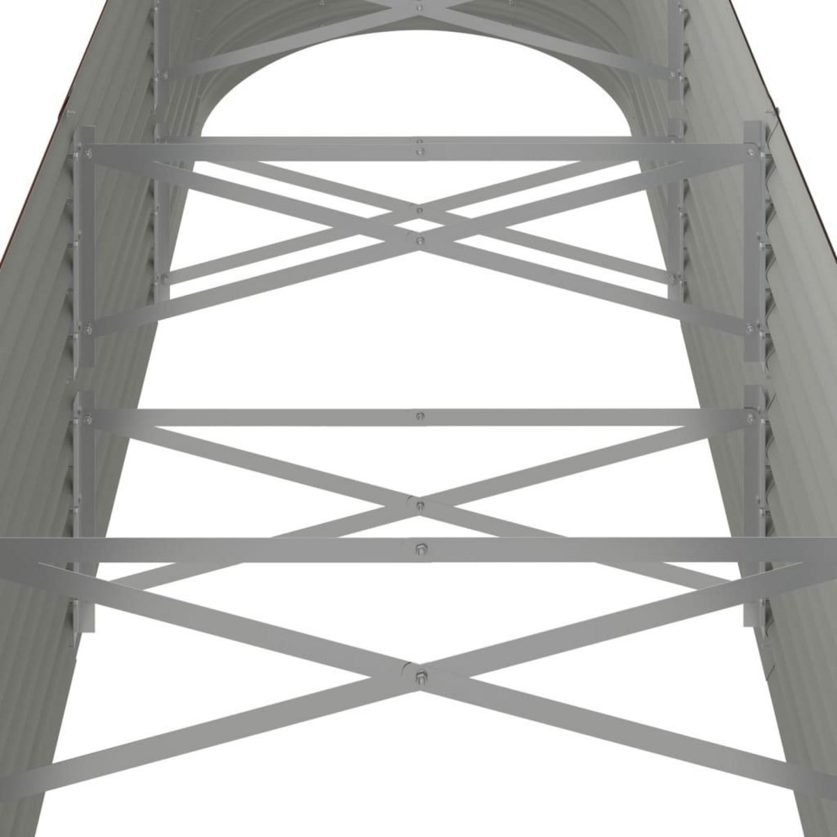 VIDAXL Lit sureleve de jardin Acier enduit de poudre marron