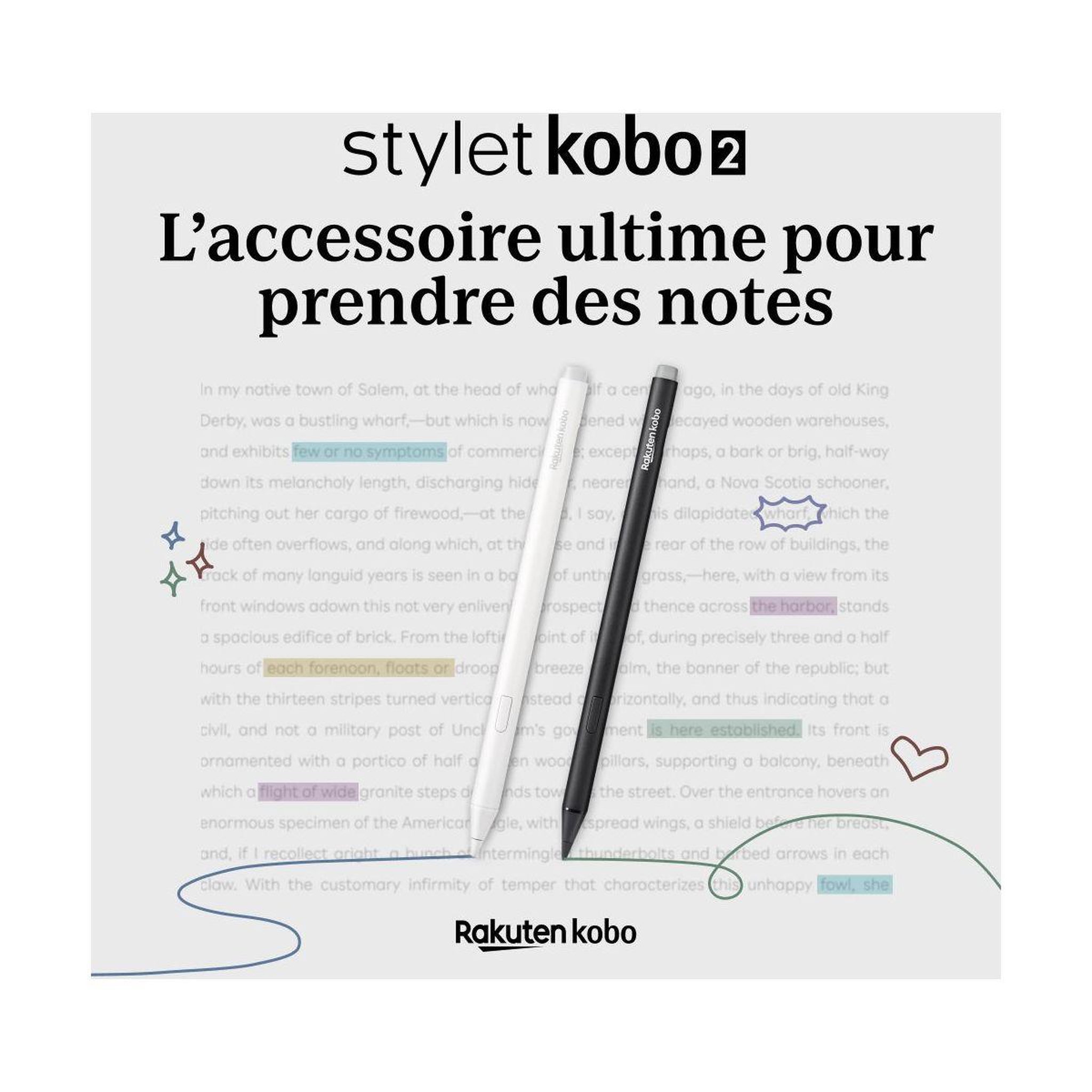 Voir la diapositive 4 : kobo Stylet stylus 2 blanc