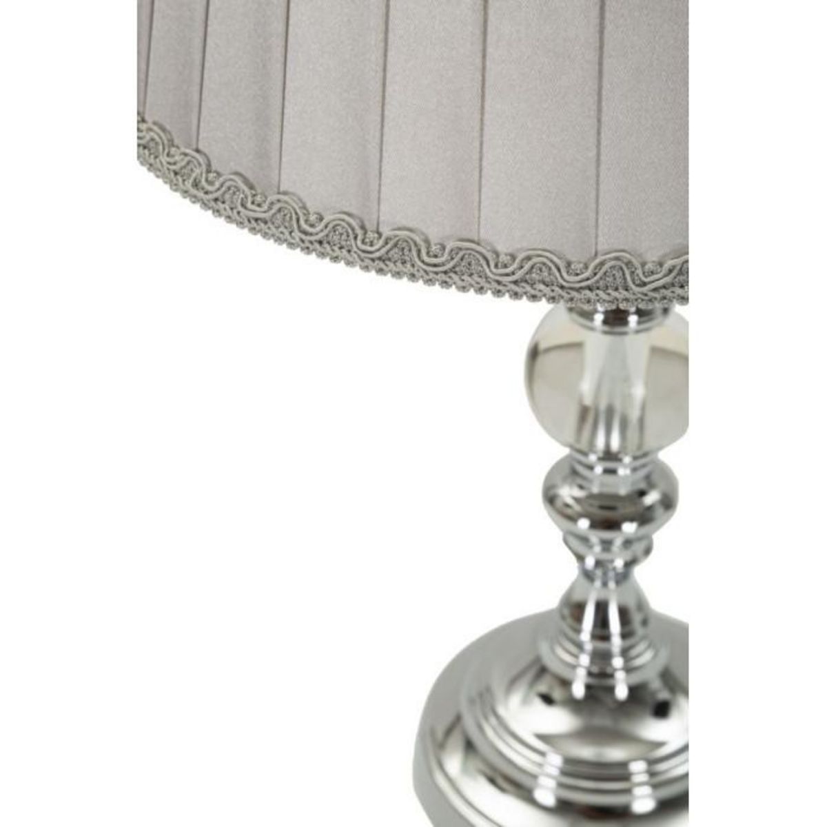 Paris Prix Lampe à Poser Design en Métal  Tolly  46cm Argent