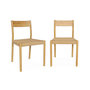 Voir la diapositive 1 : SWEEEK Lot de 2 chaises naturelles en bois et cordage. Ella. L 49.5 x P 53 x H 82cm