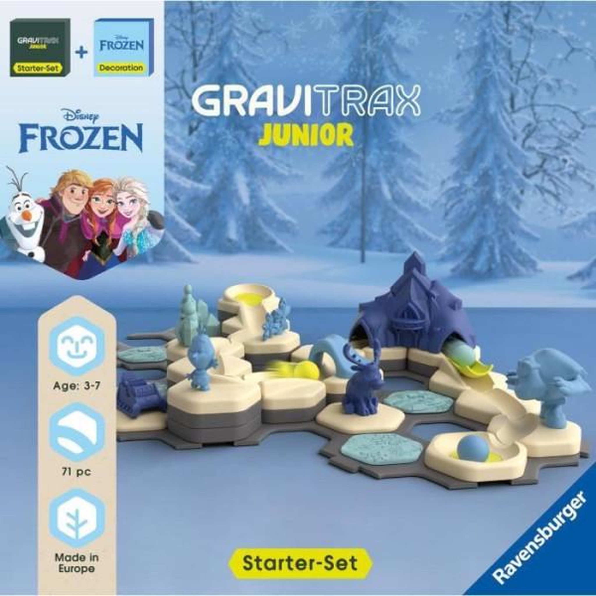 Voir la diapositive 3 : RAVENSBURGER Gravitrax junior starter set la reine des neiges, circuits de billes, 71 pieces, ravensburger 73385, des 3 ans