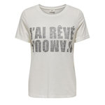 JACQUELINE DE YONG T shirt  Femme JDY Kitty. Coloris disponibles : Blanc