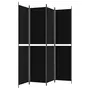 VIDAXL Cloison de separation 4 panneaux Noir 200x220 cm Tissu