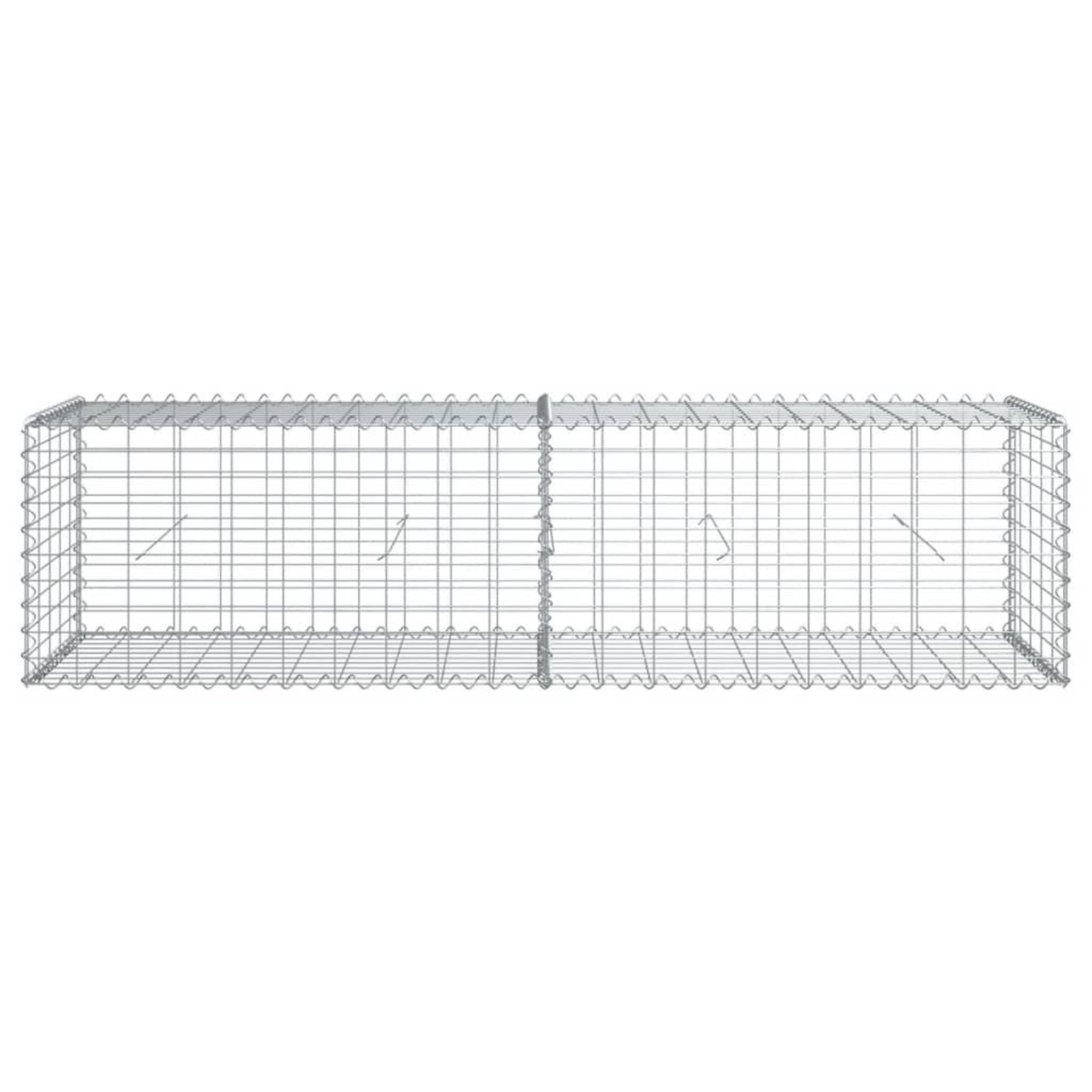 Voir la diapositive 3 : VIDAXL Panier gabion avec couvercle 200x50x50 cm fer galvanise