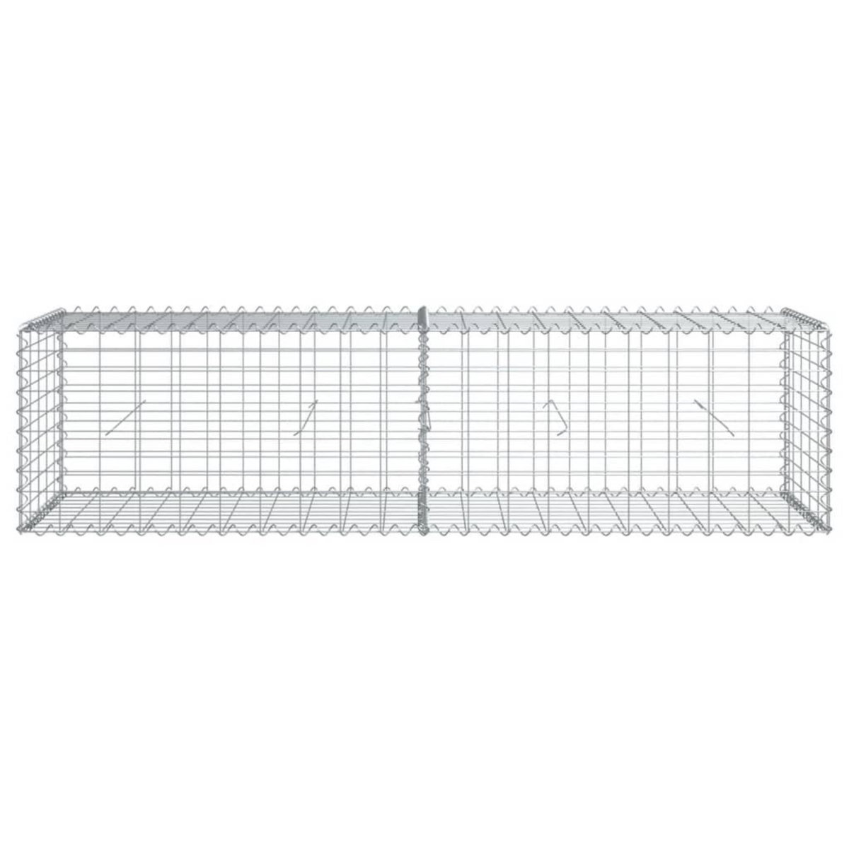 VIDAXL Panier gabion avec couvercle 200x50x50 cm fer galvanise