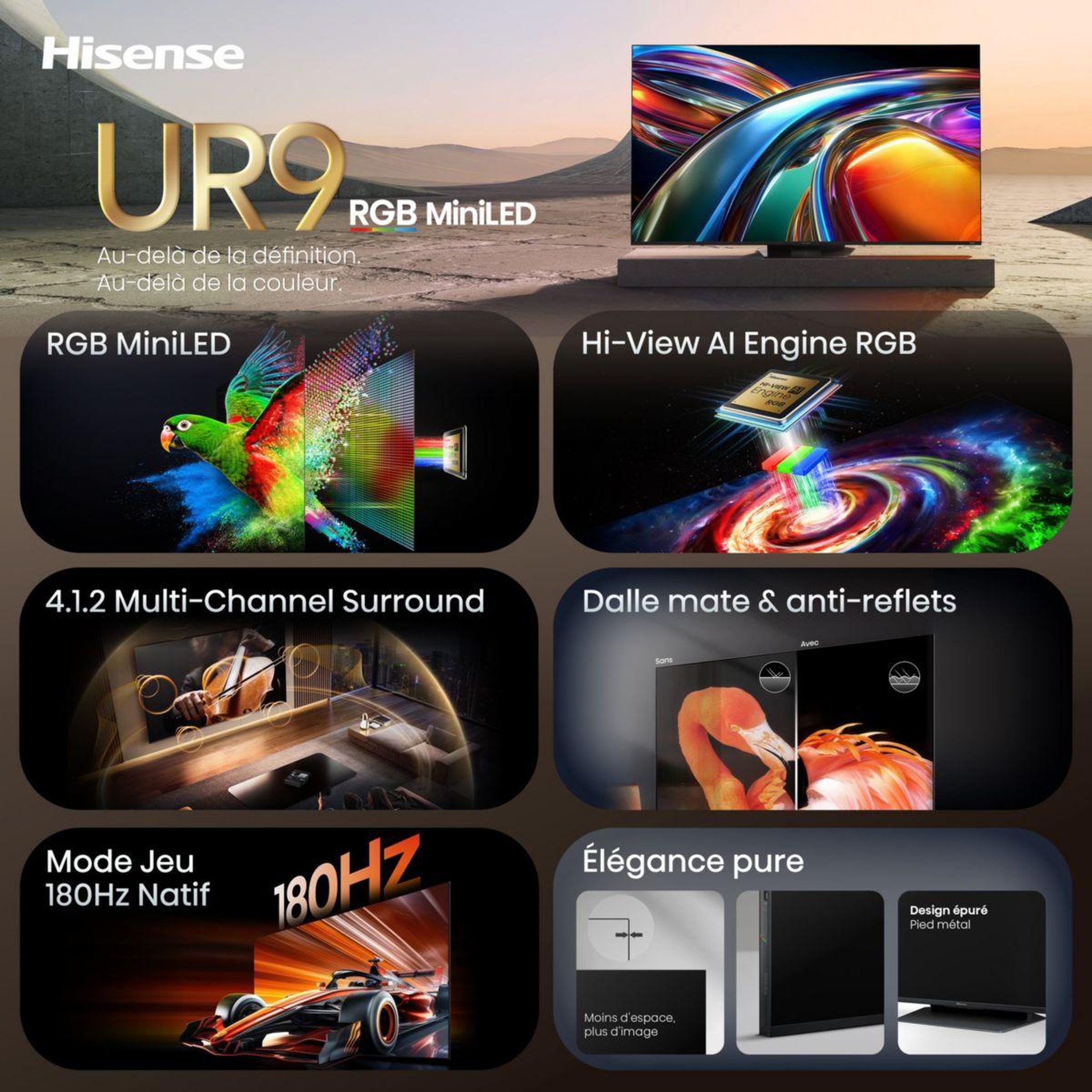 Voir la diapositive 3 : Hisense Tv rgb 85ur9s (2026) 85  (215 cm)