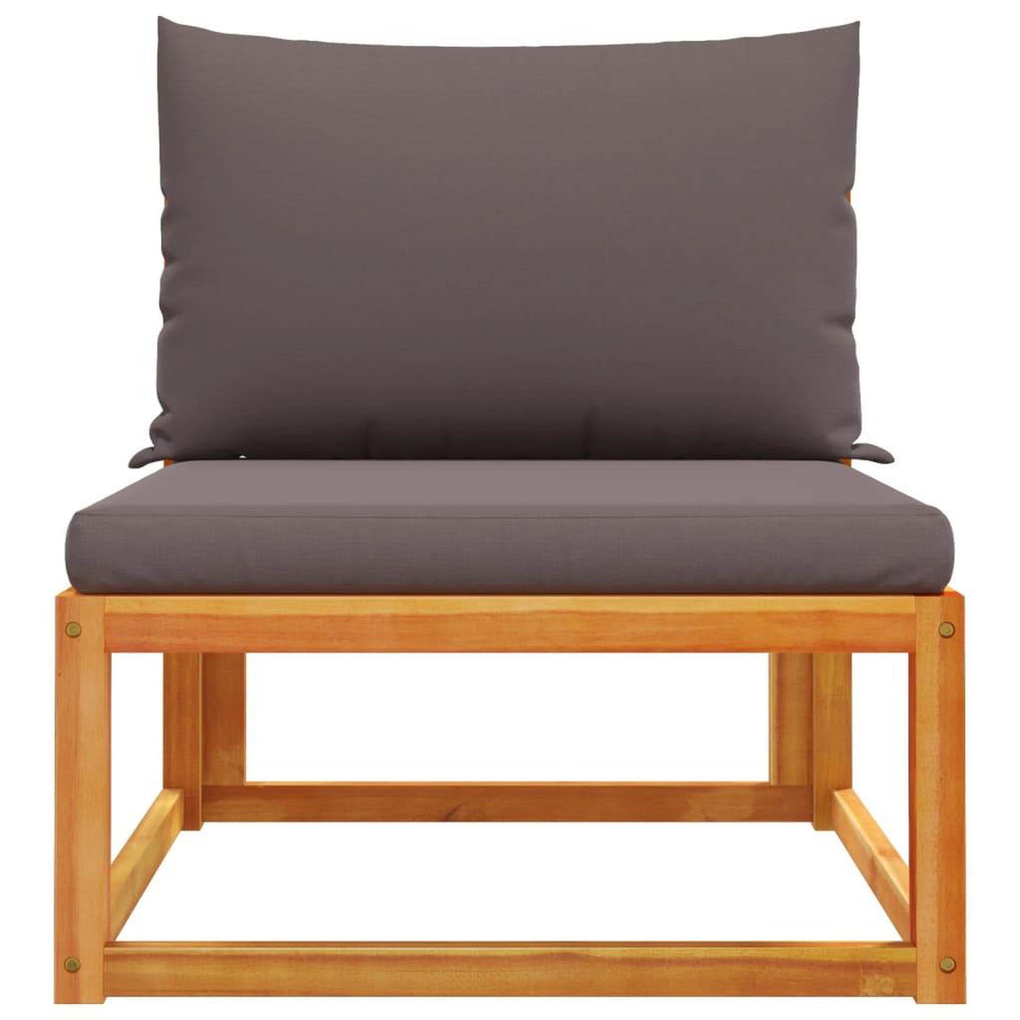 Voir la diapositive 4 : VIDAXL Canape de jardin sans accoudoirs coussins bois massif d'acacia