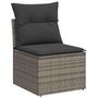 Voir la diapositive 3 : VIDAXL Salon de jardin avec coussins 10 pcs gris resine tressee