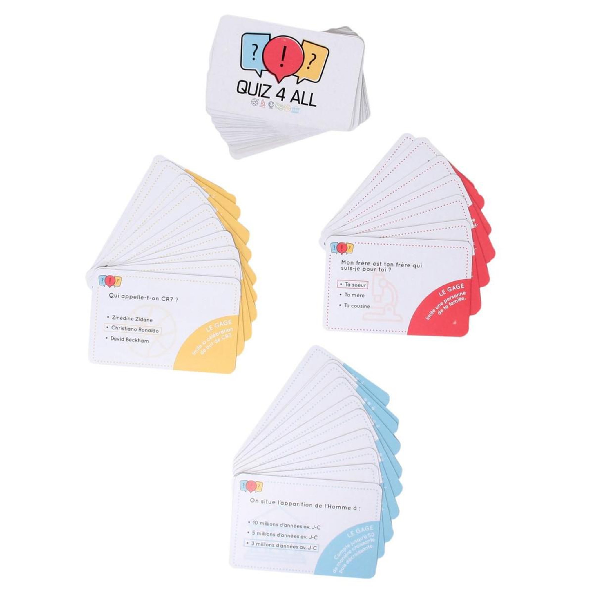 Voir la diapositive 2 : MISTER GADGET Jeu de 60 cartes  quiz  8cm multicolore
