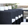 Voir la diapositive 3 : JARDIDECO Salon de jardin en résine tressée Artigas II 6-10 places Noir - Jardideco