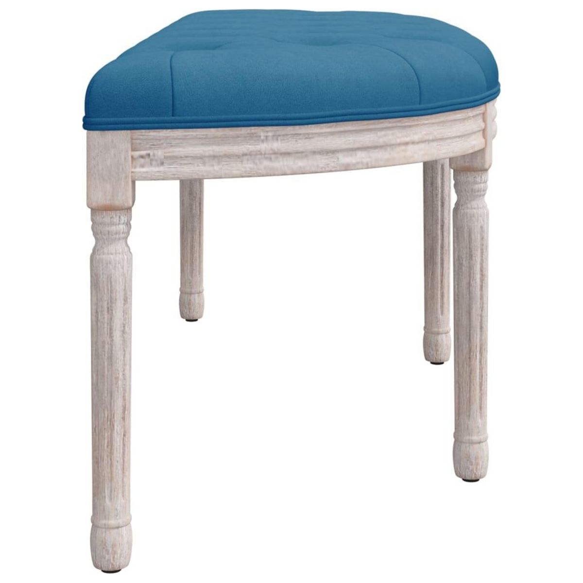 VIDAXL Banc Bleu 110,5x45x49 cm Velours