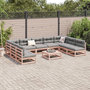 Voir la diapositive 3 : VIDAXL Salon de jardin avec coussins 10 pcs bois massif sapin douglas