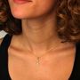 Voir la diapositive 4 : L'ATELIER D'AZUR Collier - Pendentif Or Jaune Ancre Serti de Zirconiums - Chaine Dorée Offerte