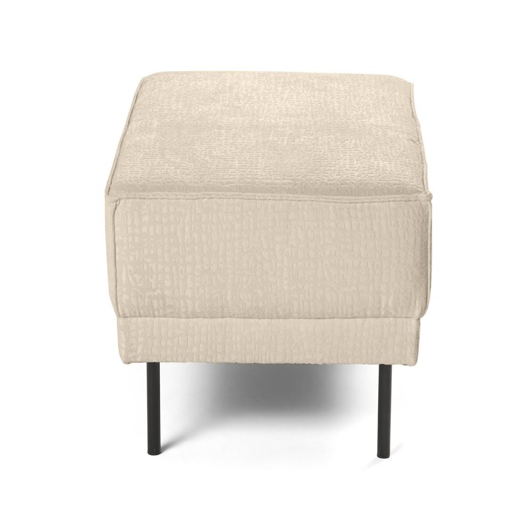Voir la diapositive 4 : LISA DESIGN Charlie - pouf - pieds hauts - en tissu velours relief