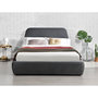 Voir la diapositive 5 : CONCEPT USINE Lit coffre - 180x200 cm - Velours gris NORKA