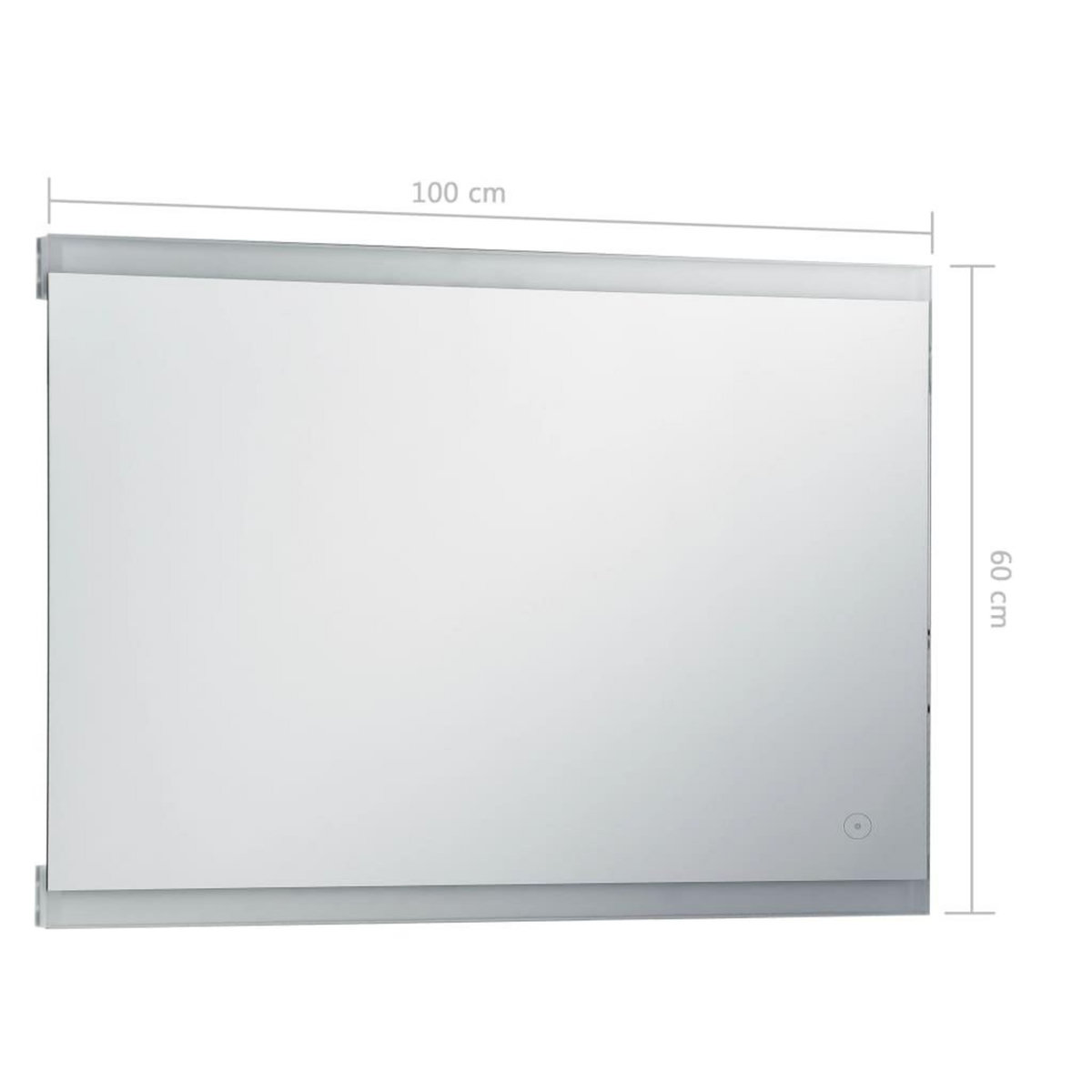 VIDAXL Miroir mural a LED de salle de bain et capteur tactile 100x60cm